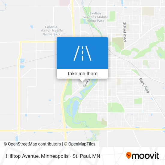 Hilltop Avenue map