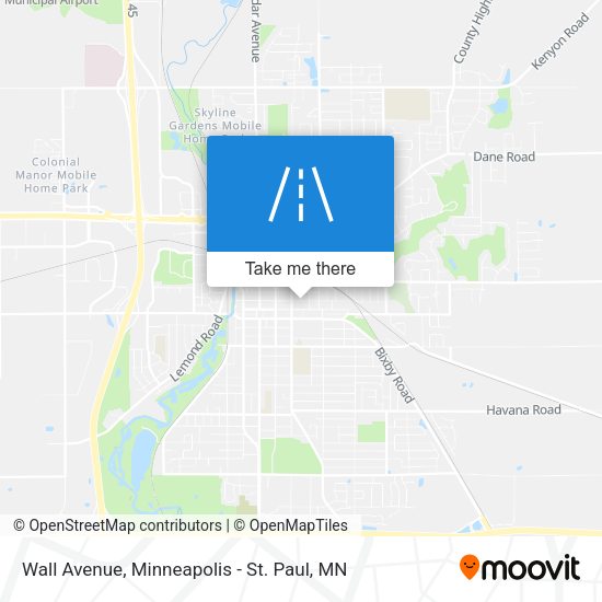 Wall Avenue map