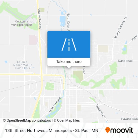 13th Street Northwest map