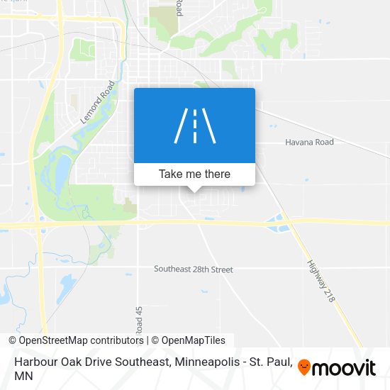 Harbour Oak Drive Southeast map