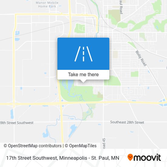 17th Street Southwest map