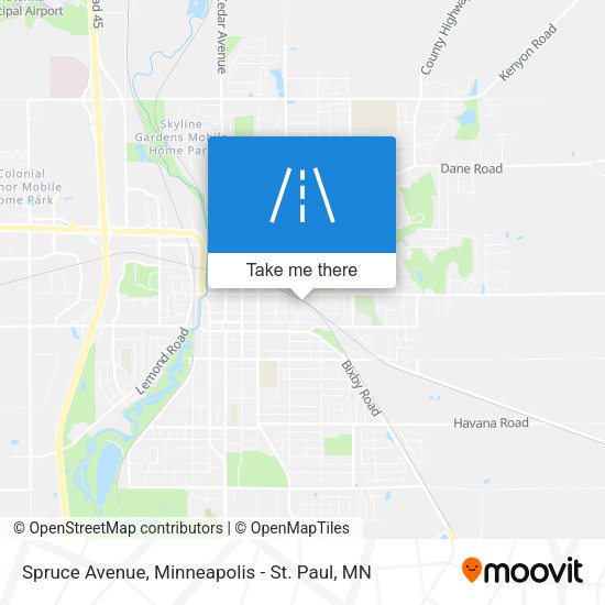Spruce Avenue map