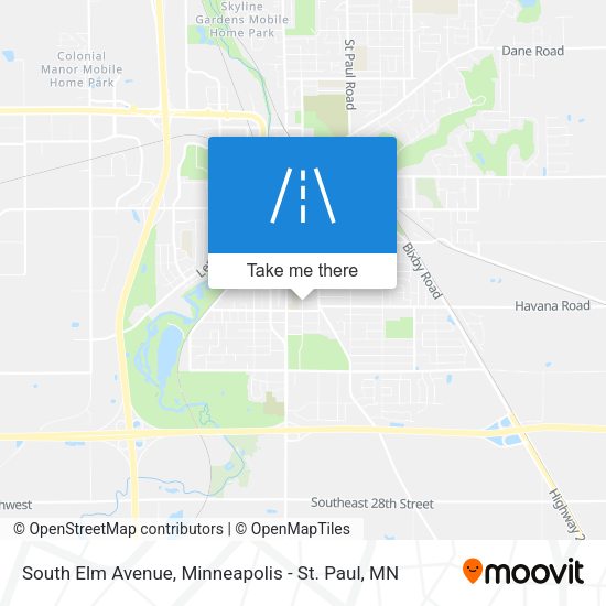 Mapa de South Elm Avenue