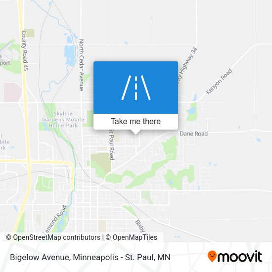 Mapa de Bigelow Avenue