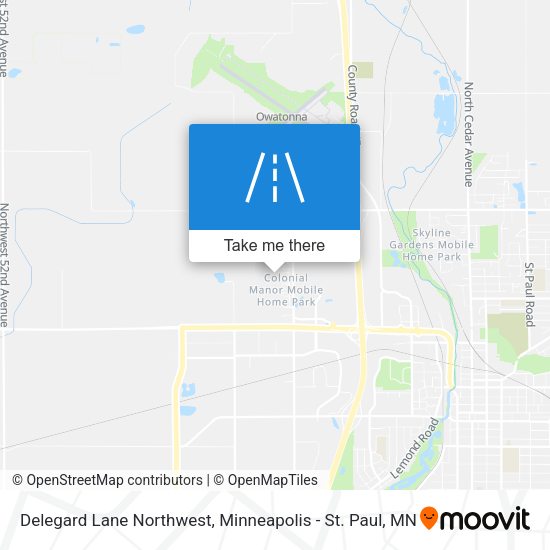 Mapa de Delegard Lane Northwest