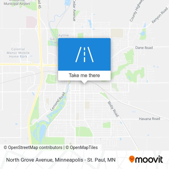 North Grove Avenue map