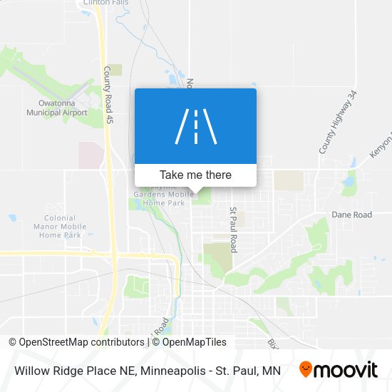 Mapa de Willow Ridge Place NE