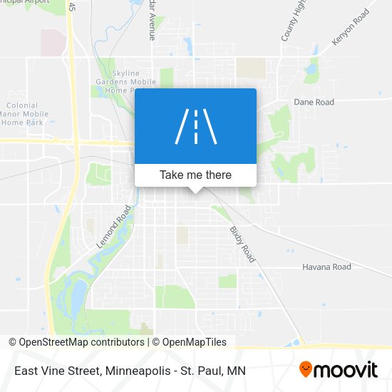 East Vine Street map
