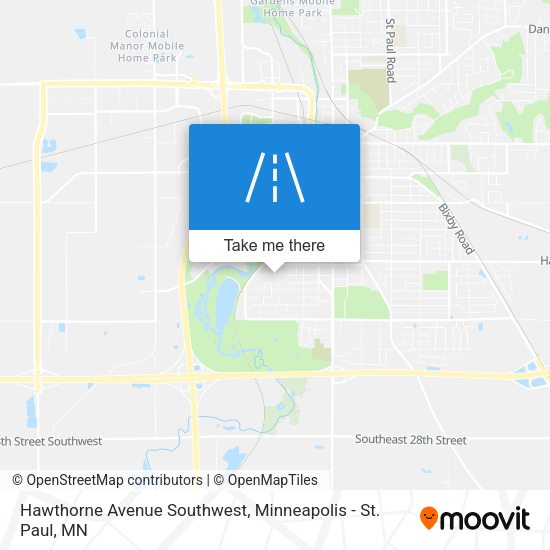 Mapa de Hawthorne Avenue Southwest