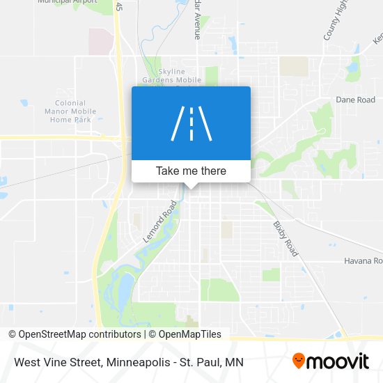West Vine Street map