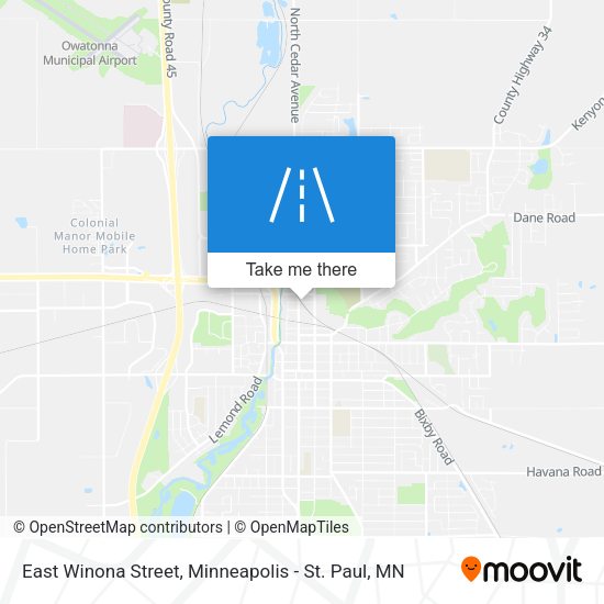 East Winona Street map