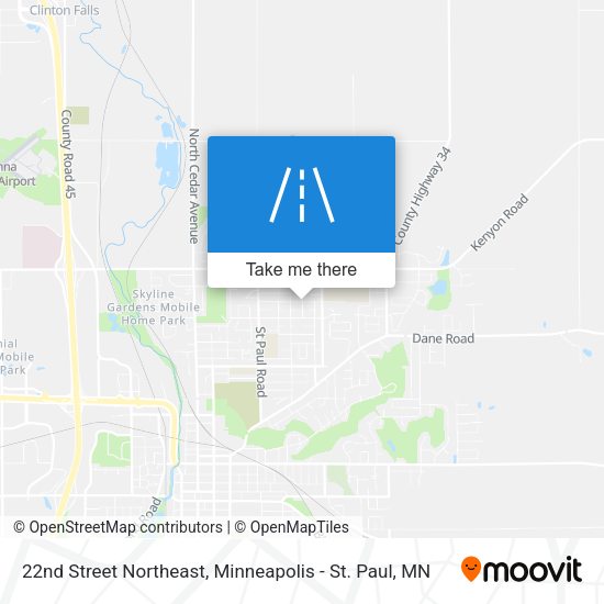 22nd Street Northeast map