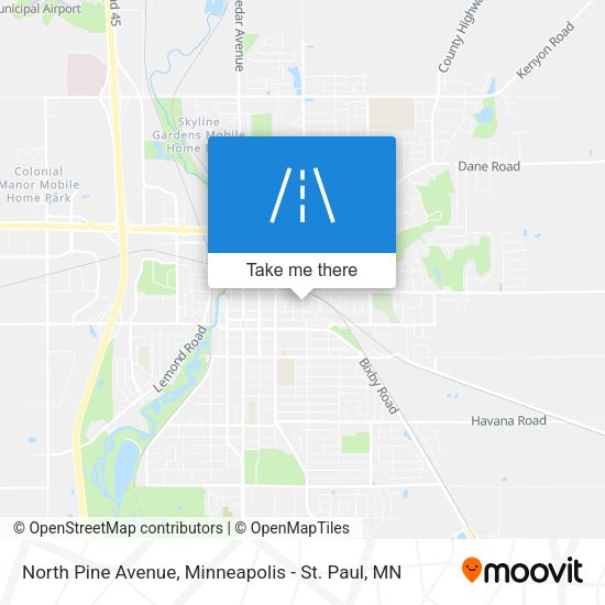 North Pine Avenue map