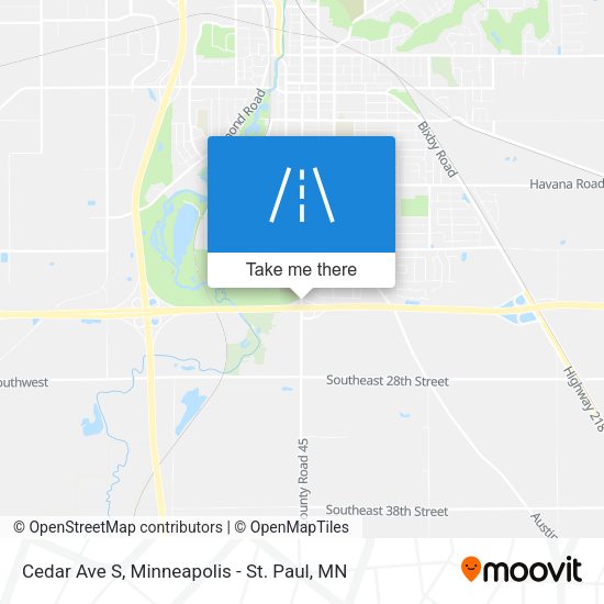 Cedar Ave S map