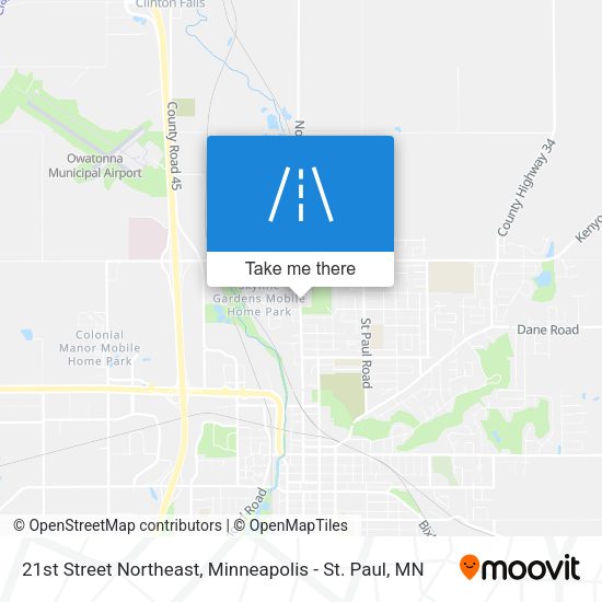 21st Street Northeast map