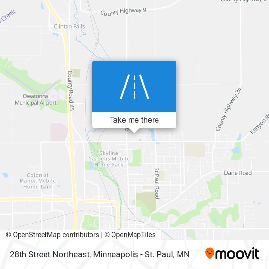 Mapa de 28th Street Northeast