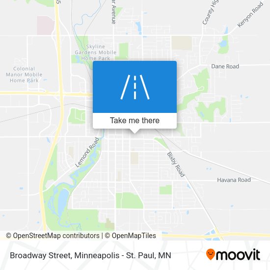 Broadway Street map
