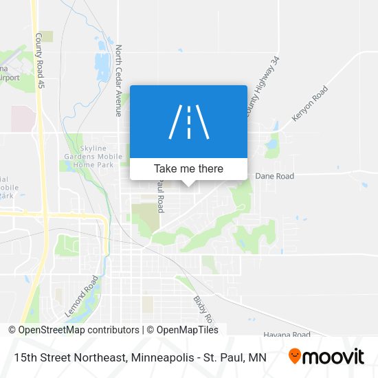 Mapa de 15th Street Northeast