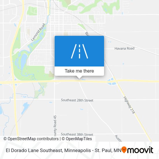 El Dorado Lane Southeast map