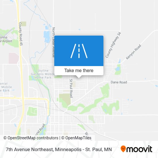 7th Avenue Northeast map