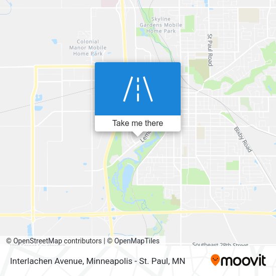 Interlachen Avenue map