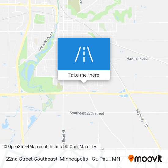 22nd Street Southeast map