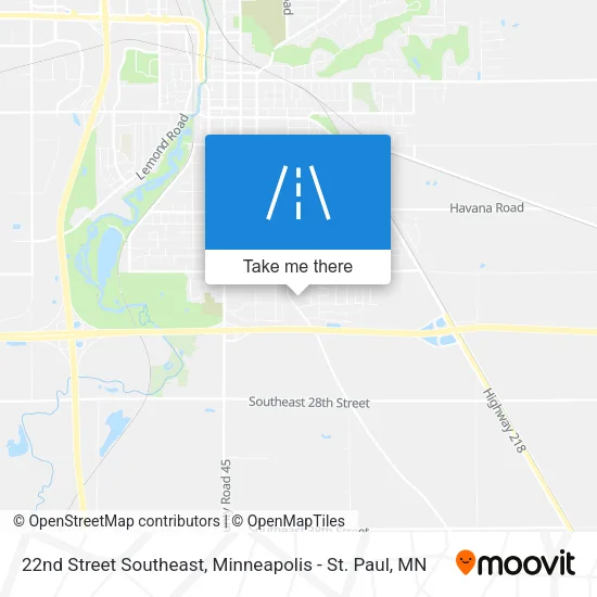 22nd Street Southeast map