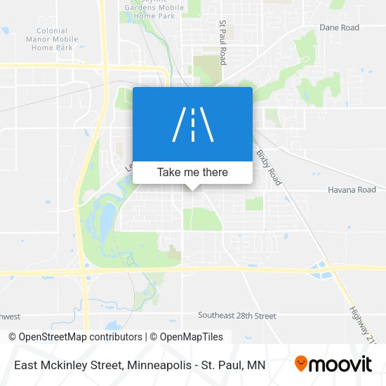 East Mckinley Street map