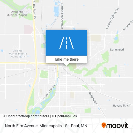 North Elm Avenue map