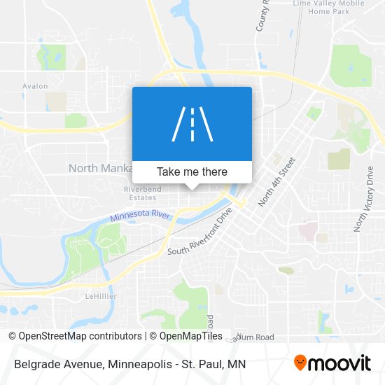 Mapa de Belgrade Avenue