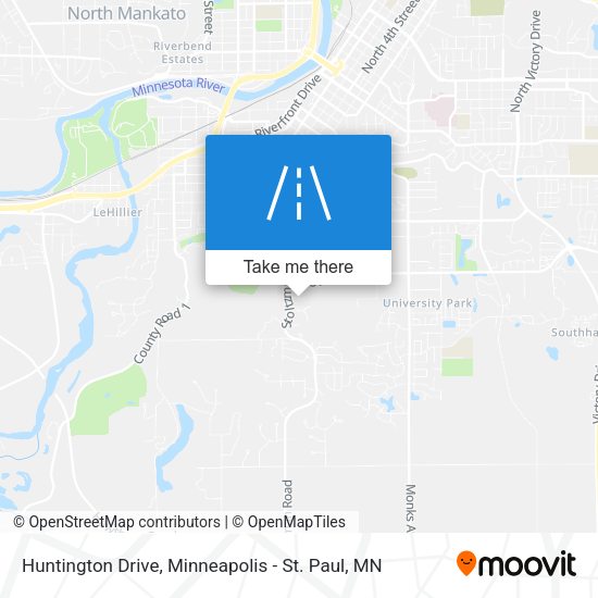 Huntington Drive map