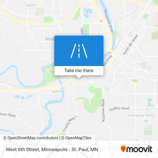 West 6th Street map