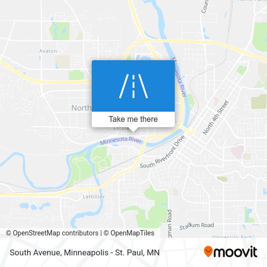South Avenue map