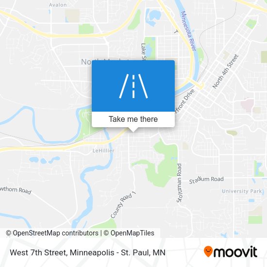 West 7th Street map