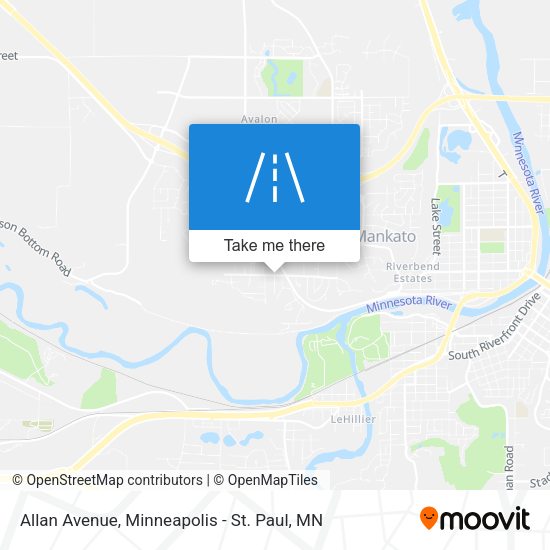 Allan Avenue map