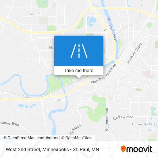 Mapa de West 2nd Street