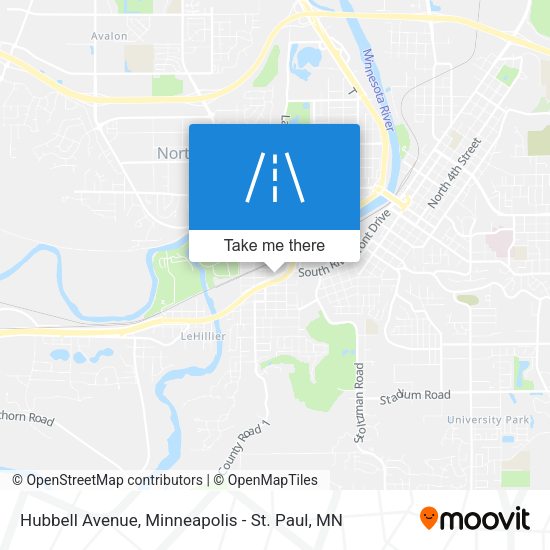 Hubbell Avenue map