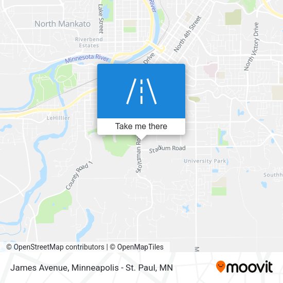 Mapa de James Avenue