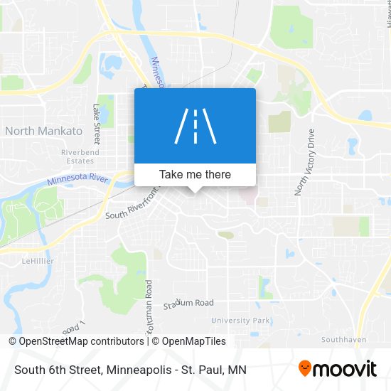 South 6th Street map