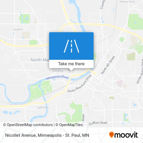 Mapa de Nicollet Avenue