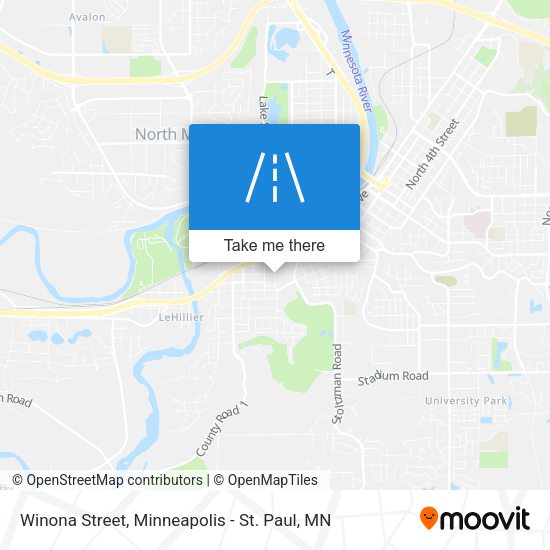 Winona Street map