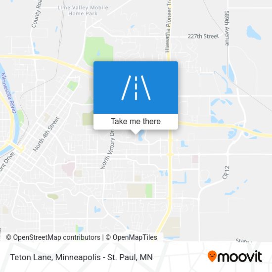 Teton Lane map