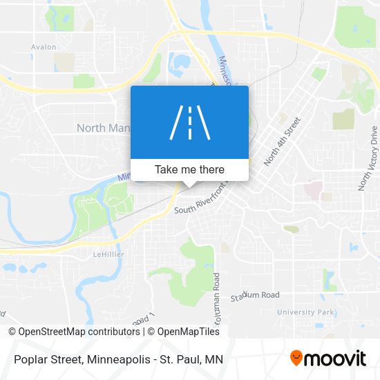 Poplar Street map