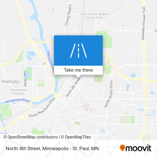 North 4th Street map