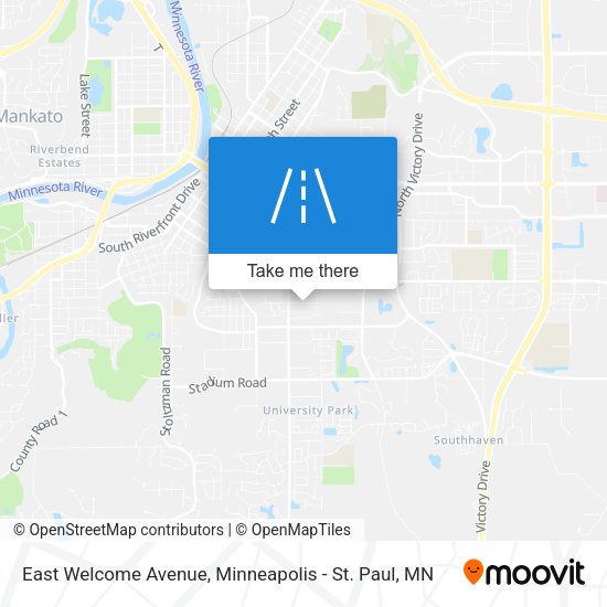 East Welcome Avenue map