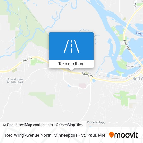 Red Wing Avenue North map