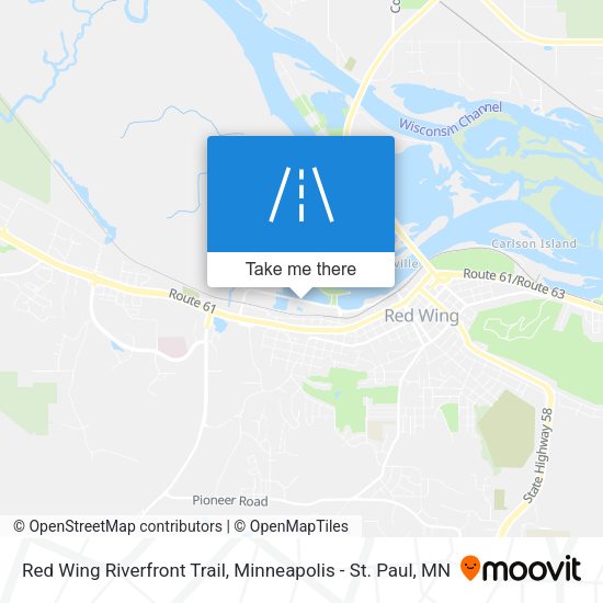 Mapa de Red Wing Riverfront Trail
