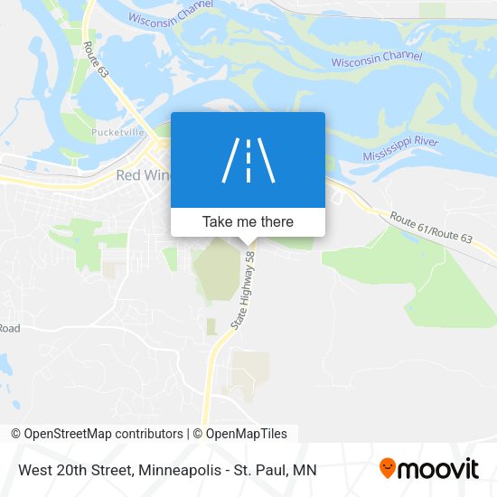 West 20th Street map