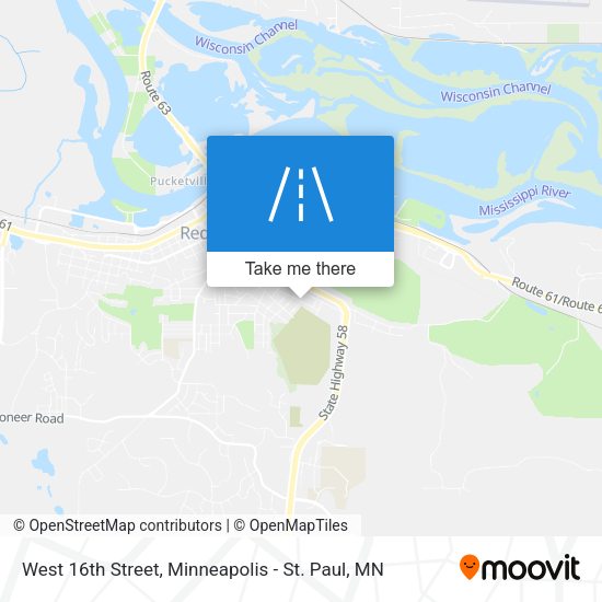 West 16th Street map