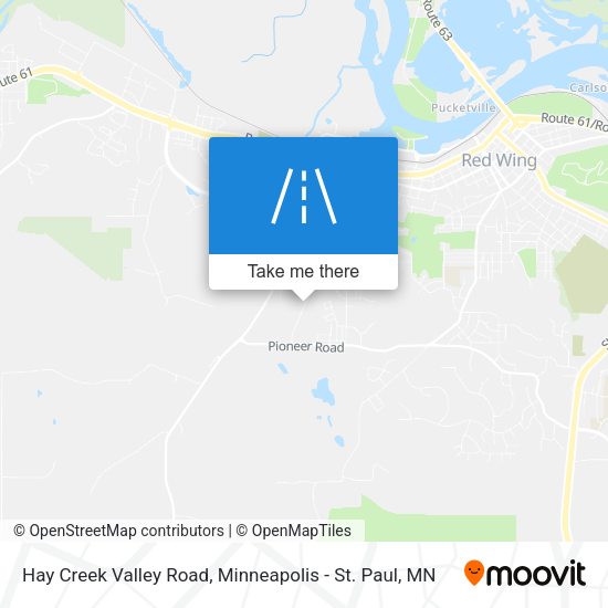 Hay Creek Valley Road map